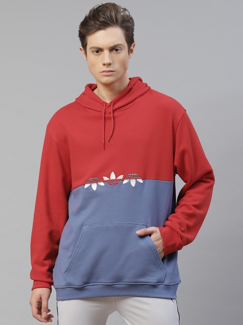 ADIDAS Originals Men Red & Blue Colourblocked SLICE TRF Pure Cotton Hooded Sweatshirt
ADIDAS Originals Men Red & Blue Colourblocked SLICE TRF Pure Cotton Hooded Sweatshirt