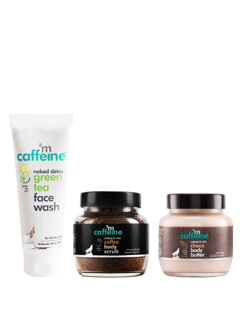 MCaffeine Unisex Set of Choco Body Butter, Green Tea Face Wash & Coffee Body Scrub, Brown
MCaffeine Unisex Set of Choco Body Butter, Green Tea Face Wash & Coffee Body Scrub, Brown