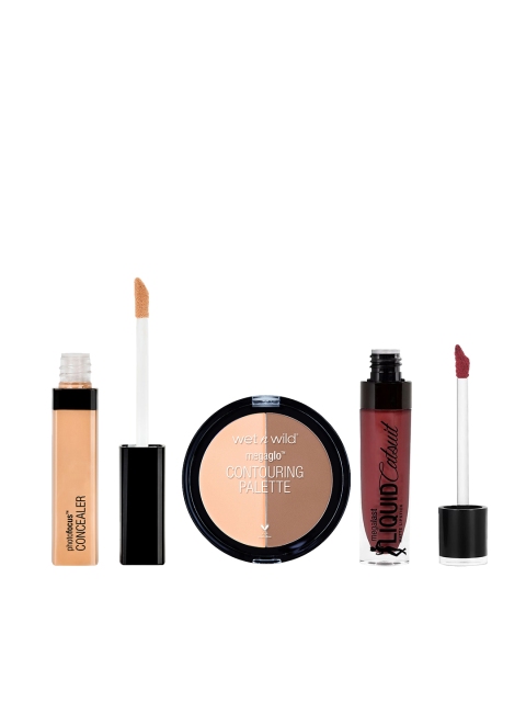 Wet n Wild Set of Sustainable Contouring Palette, Matte Lipstick & Sustainable Concealer, Beige
Wet n Wild Set of Sustainable Contouring Palette, Matte Lipstick & Sustainable Concealer, Beige