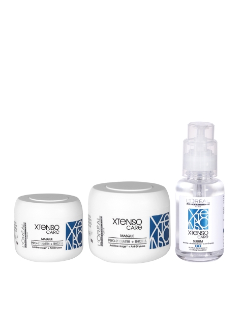 LOreal Unisex Xtenso Care Set of 2 Pro-keratin + Incell Hair Masques, & Serum, White
LOreal Unisex Xtenso Care Set of 2 Pro-keratin + Incell Hair Masques, & Serum, White