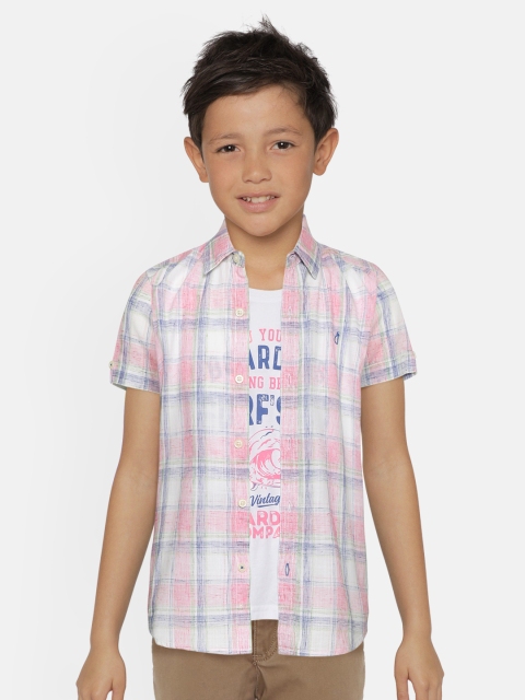 Gini and Jony Boys Pink & White Pure Cotton Regular Fit Checked Shirt with Attached TShirt
Gini and Jony Boys Pink & White Pure Cotton Regular Fit Checked Shirt with Attached TShirt