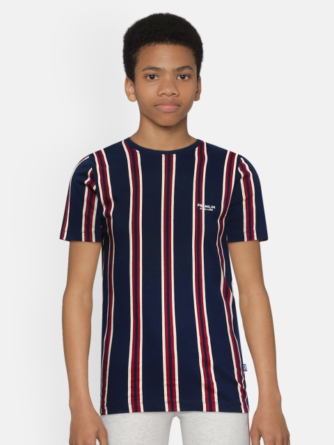 Jack Jones Boys Navy Blue Red Striped Pure Cotton Slim Fit Round Neck Pure Cotton T-shirt
Jack Jones Boys Navy Blue Red Striped Pure Cotton Slim Fit Round Neck Pure Cotton T-shirt