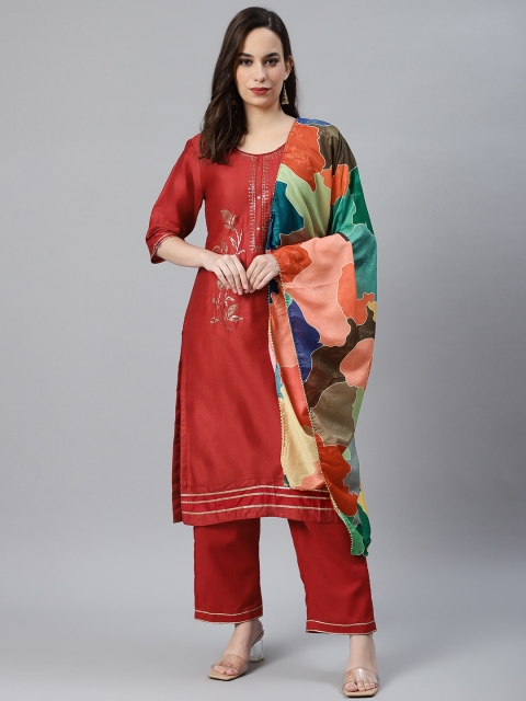 Chhabra 555 Women Red & Golden Woven Design Made to Measure Kurta with Palazzos & Dupatta
Chhabra 555 Women Red & Golden Woven Design Made to Measure Kurta with Palazzos & Dupatta