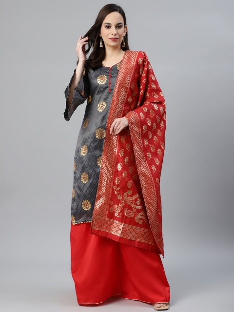 Chhabra 555 Women Charcoal Grey Woven Design Made to Measure Kurta & Sharara with Dupatta
Chhabra 555 Women Charcoal Grey Woven Design Made to Measure Kurta & Sharara with Dupatta