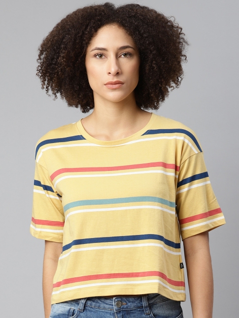 Roadster Women Yellow & Red Striped Drop-Shoulder Sleeves Easy Boxy Pure Cotton T-shirt
Roadster Women Yellow & Red Striped Drop-Shoulder Sleeves Easy Boxy Pure Cotton T-shirt