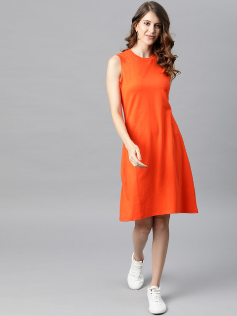 Metronaut Orange Pure Cotton Solid A-Line Dress
Metronaut Orange Pure Cotton Solid A-Line Dress