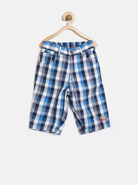 Gini & Jony Boys Blue & White Checked Shorts
Gini & Jony Boys Blue & White Checked Shorts