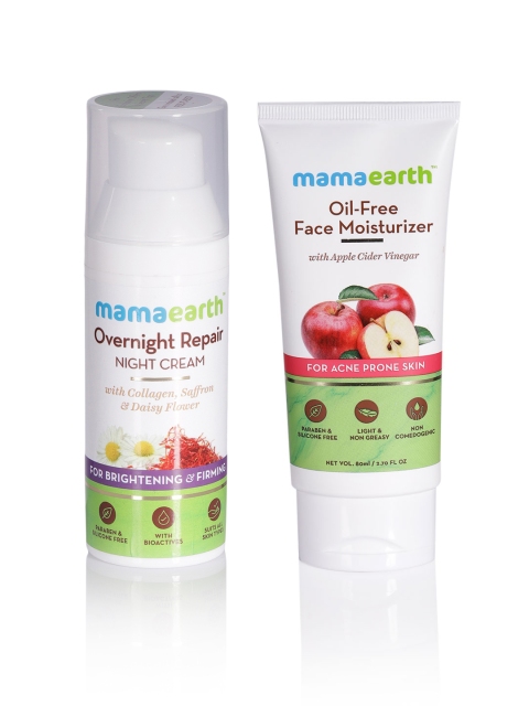 Mamaearth Unisex Set of Overnight Repair Night Face Cream & Oil-Free Face Moisturizer, White
Mamaearth Unisex Set of Overnight Repair Night Face Cream & Oil-Free Face Moisturizer, White