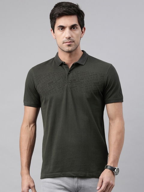 Louis Philippe Jeans Men Olive Green Black Cotton Brand Logo Print Polo Collar Pure Cotton T-shirt
Louis Philippe Jeans Men Olive Green Black Cotton Brand Logo Print Polo Collar Pure Cotton T-shirt
