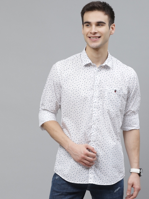 Louis Philippe Jeans Men White & Teal Blue Regular Fit Printed Pure Cotton Casual Shirt
Louis Philippe Jeans Men White & Teal Blue Regular Fit Printed Pure Cotton Casual Shirt