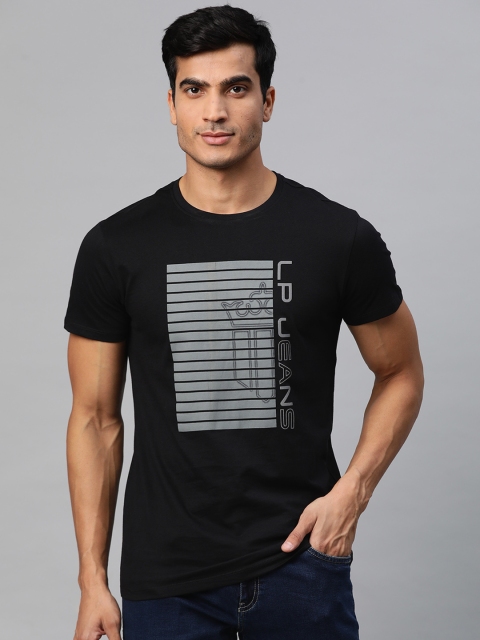 Louis Philippe Jeans Men Black & Grey Pure Cotton Brand Logo Print Round Neck T-shirt
Louis Philippe Jeans Men Black & Grey Pure Cotton Brand Logo Print Round Neck T-shirt