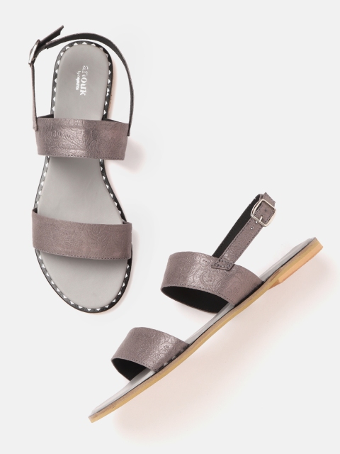Anouk Women Gunmetal-Toned Ethnic Motif Textured Handcrafted Open Toe Flats, Metallic
Anouk Women Gunmetal-Toned Ethnic Motif Textured Handcrafted Open Toe Flats, Metallic