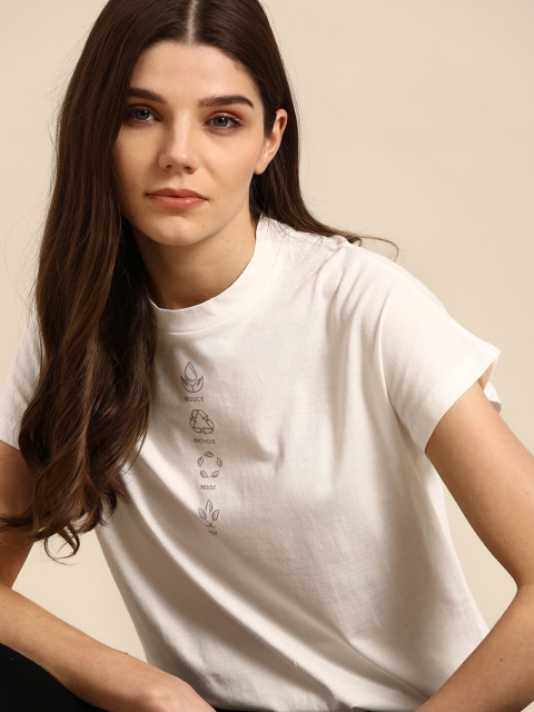 ether Kora Collection Women Off-White Pure Cotton Solid Sustainable Pure Cotton T-shirt
ether Kora Collection Women Off-White Pure Cotton Solid Sustainable Pure Cotton T-shirt