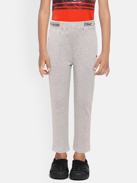 Tommy Hilfiger Boys Grey Melange Solid Pure Cotton Slim Fit Track Pants
Tommy Hilfiger Boys Grey Melange Solid Pure Cotton Slim Fit Track Pants