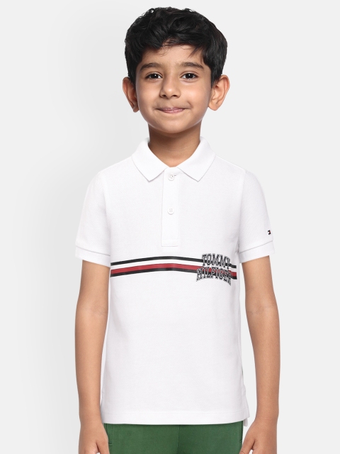 Tommy Hilfiger Boys White Striped LB LATAM GLOBAL TAPE Polo Collar Pure Cotton T-shirt
Tommy Hilfiger Boys White Striped LB LATAM GLOBAL TAPE Polo Collar Pure Cotton T-shirt