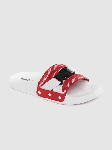 The Roadster Lifestyle Co Women Red & White Striped Flip Flops with Click Buckle Detail
The Roadster Lifestyle Co Women Red & White Striped Flip Flops with Click Buckle Detail