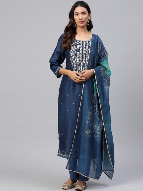 Readiprint Fashions Navy Blue & Green Embellished Unstitched Dress Material With Dupatta
Readiprint Fashions Navy Blue & Green Embellished Unstitched Dress Material With Dupatta