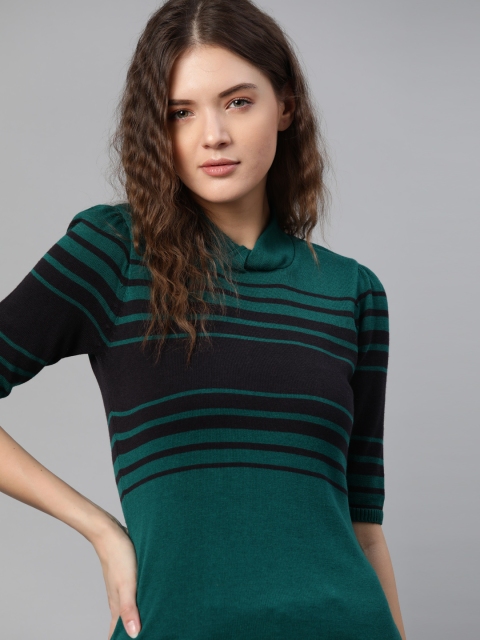 The Roadster Lifestyle Co Green & Navy Blue Striped Puff Sleeve Twisted Neck Regular Top
The Roadster Lifestyle Co Green & Navy Blue Striped Puff Sleeve Twisted Neck Regular Top