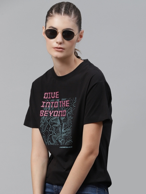The Roadster Lifestyle Co Women Black Typography Printed Drop-Shoulder Sleeves T-shirt
The Roadster Lifestyle Co Women Black Typography Printed Drop-Shoulder Sleeves T-shirt