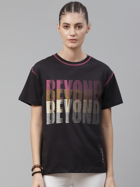 The Roadster Lifestyle Co Women Black Pure Cotton Typography Print Drop-Shoulder Boxy Pure Cotton T-shirt
The Roadster Lifestyle Co Women Black Pure Cotton Typography Print Drop-Shoulder Boxy Pure Cotton T-shirt