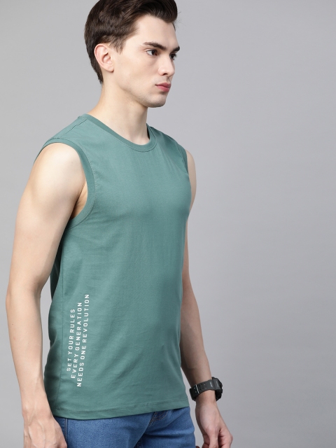 The Roadster Lifestyle Co Men Sea Green Pure Cotton Solid T-shirt With Typographic Detail
The Roadster Lifestyle Co Men Sea Green Pure Cotton Solid T-shirt With Typographic Detail