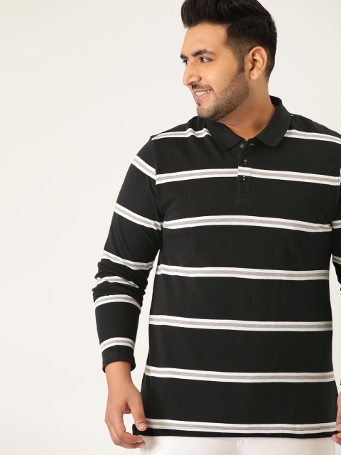 Sztori Men Plus Size Pure Cotton Black & White Yard Dyed Striped Polo Collar T-shirt
Sztori Men Plus Size Pure Cotton Black & White Yard Dyed Striped Polo Collar T-shirt