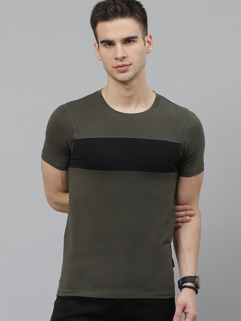 Roadster Men Olive Green & Black Cotton Colourblocked Round Neck T-shirt
Roadster Men Olive Green & Black Cotton Colourblocked Round Neck T-shirt
