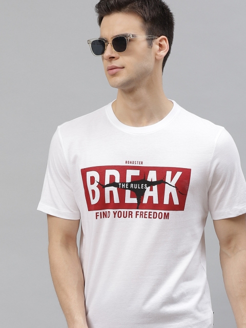The Roadster Lifestyle Co Men White Pure Cotton Printed Round Neck Pure Cotton T-shirt
The Roadster Lifestyle Co Men White Pure Cotton Printed Round Neck Pure Cotton T-shirt