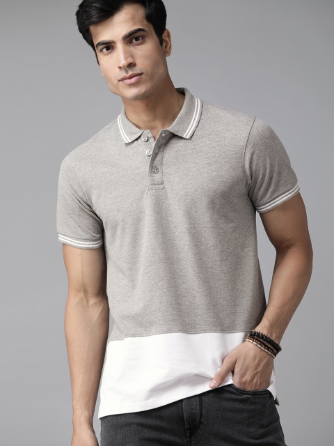 The Roadster Lifestyle Co Men Grey Melange White Colourblocked Pure Cotton Polo Collar Pure Cotton T-shirt
The Roadster Lifestyle Co Men Grey Melange White Colourblocked Pure Cotton Polo Collar Pure Cotton T-shirt