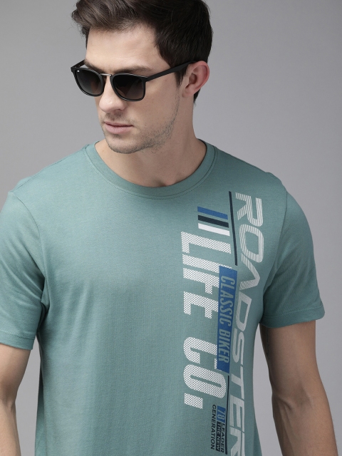 The Roadster Lifestyle Co Men Mint Green White Cotton Brand Logo Printed Pure Cotton T-shirt
The Roadster Lifestyle Co Men Mint Green White Cotton Brand Logo Printed Pure Cotton T-shirt
