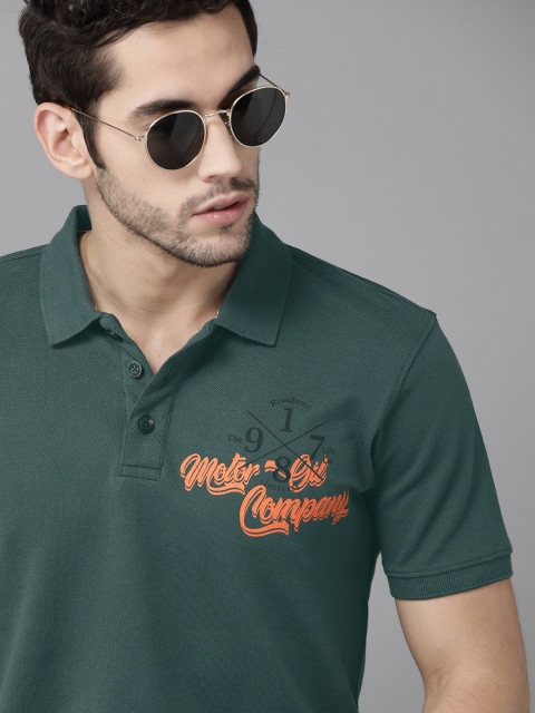 The Roadster Lifestyle Co Men Green Pure Cotton Printed Polo Collar Pure Cotton T-shirt
The Roadster Lifestyle Co Men Green Pure Cotton Printed Polo Collar Pure Cotton T-shirt
