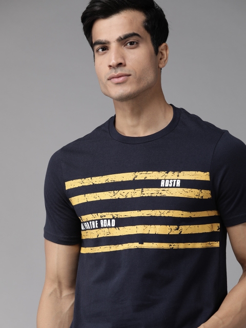 The Roadster Lifestyle Co Men Navy Blue & Mustard Yellow Striped Cotton Round Neck T-shirt
The Roadster Lifestyle Co Men Navy Blue & Mustard Yellow Striped Cotton Round Neck T-shirt