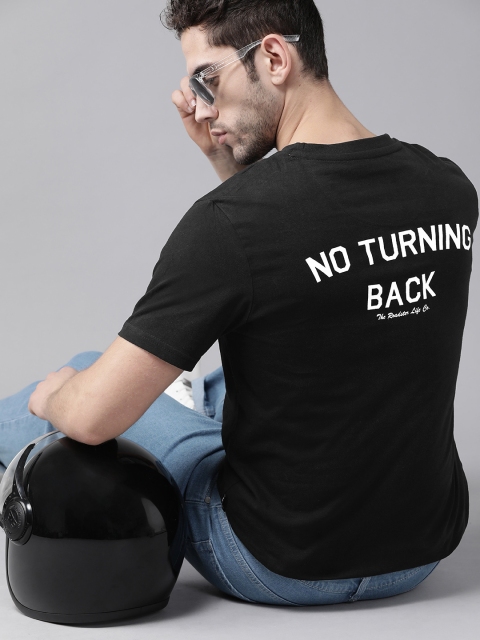The Roadster Lifestyle Co Men Black & White Printed Back Pure Cotton Round Neck T-shirt
The Roadster Lifestyle Co Men Black & White Printed Back Pure Cotton Round Neck T-shirt