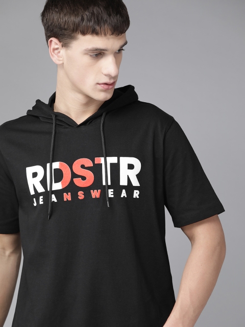 The Roadster Lifestyle Co Men Black & White Pure Cotton Brand Logo Printed Hooded T-shirt
The Roadster Lifestyle Co Men Black & White Pure Cotton Brand Logo Printed Hooded T-shirt