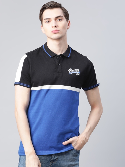 The Roadster Lifestyle Co Men Black Blue Colourblocked Pure Cotton Polo Collar Pure Cotton T-shirt
The Roadster Lifestyle Co Men Black Blue Colourblocked Pure Cotton Polo Collar Pure Cotton T-shirt