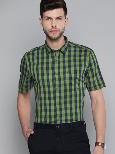 Indian Terrain Men Green & Navy Blue Pure Cotton Slim Fit Gingham Checks Casual Shirt
Indian Terrain Men Green & Navy Blue Pure Cotton Slim Fit Gingham Checks Casual Shirt