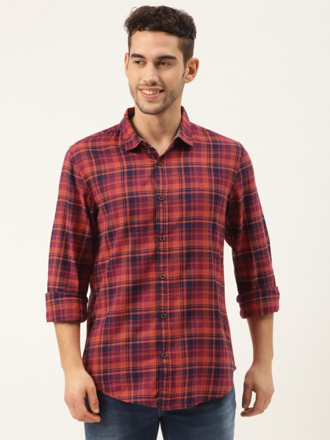 United Colors of Benetton Men Orange & Coral Pink Pure Cotton Slim Fit Checked Shirt
United Colors of Benetton Men Orange & Coral Pink Pure Cotton Slim Fit Checked Shirt