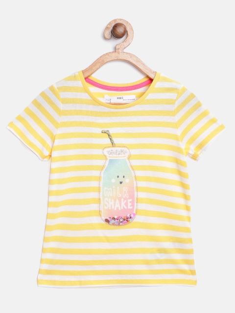 Marks & Spencer Girls Yellow & White Striped Pure Cotton Round Neck Sustainable T-shirt
Marks & Spencer Girls Yellow & White Striped Pure Cotton Round Neck Sustainable T-shirt