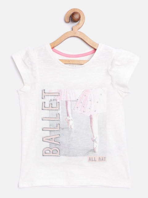 Marks & Spencer Girls White & Grey Printed Cotton Puff Sleeves Sustainable Top with Frills
Marks & Spencer Girls White & Grey Printed Cotton Puff Sleeves Sustainable Top with Frills