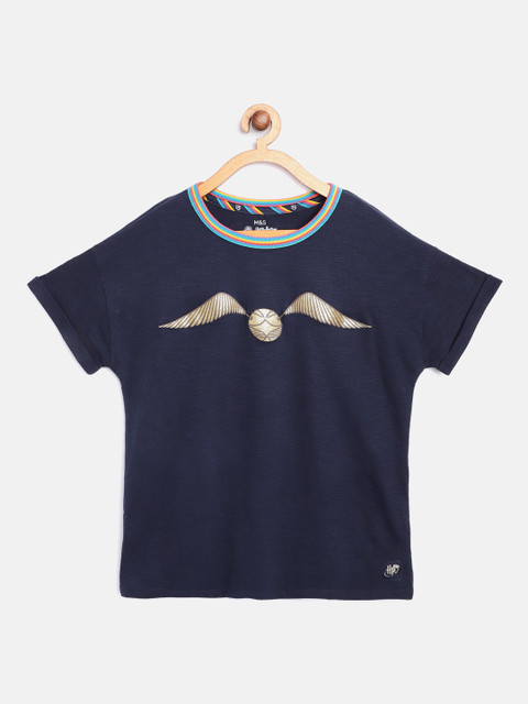 Marks Spencer Harry Potter Girls Navy Golden Printed Pure Cotton Sustainable Pure Cotton T-shirt, Navy blue
Marks Spencer Harry Potter Girls Navy Golden Printed Pure Cotton Sustainable Pure Cotton T-shirt, Navy blue