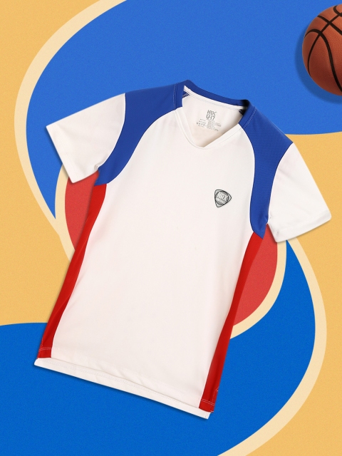 HRX By Hrithik Roshan U-17 Boys White Colourblock Anti-Static Rapid-Dry Football T-shirt
HRX By Hrithik Roshan U-17 Boys White Colourblock Anti-Static Rapid-Dry Football T-shirt