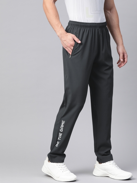 Alcis Men Charcoal Grey Solid Track Pants