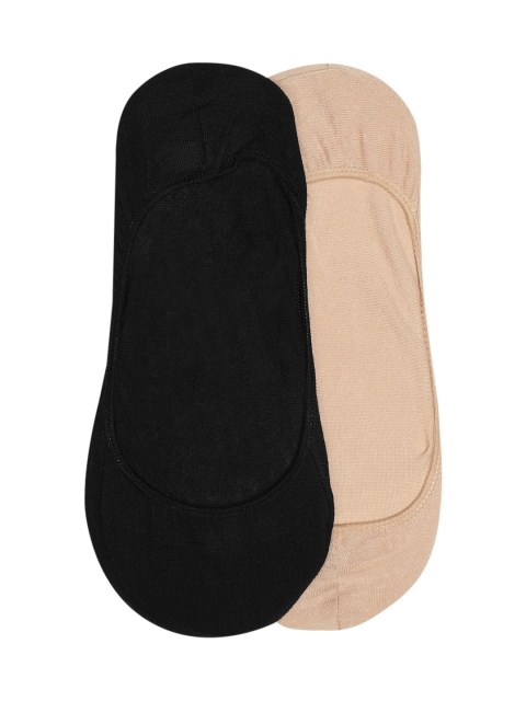 20Dresses Women Pack of 2 Solid Shoe Liners, Beige