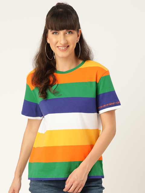 United Colors of Benetton Women Multicoloured Striped Round Neck Pure Cotton T-shirt, Multi
United Colors of Benetton Women Multicoloured Striped Round Neck Pure Cotton T-shirt, Multi