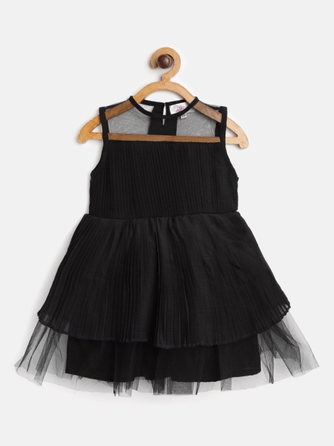 Bella Moda Girls Black Solid Accordion Pleated & Layered Fit and Flare Dress with Tie-Ups
Bella Moda Girls Black Solid Accordion Pleated & Layered Fit and Flare Dress with Tie-Ups