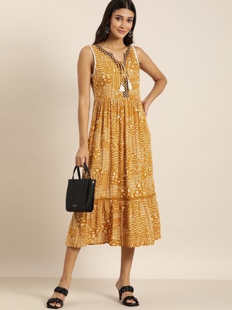 all about you Brown and White Geometric Printed Fit and Flare Tiered Midi Dress
all about you Brown and White Geometric Printed Fit and Flare Tiered Midi Dress
