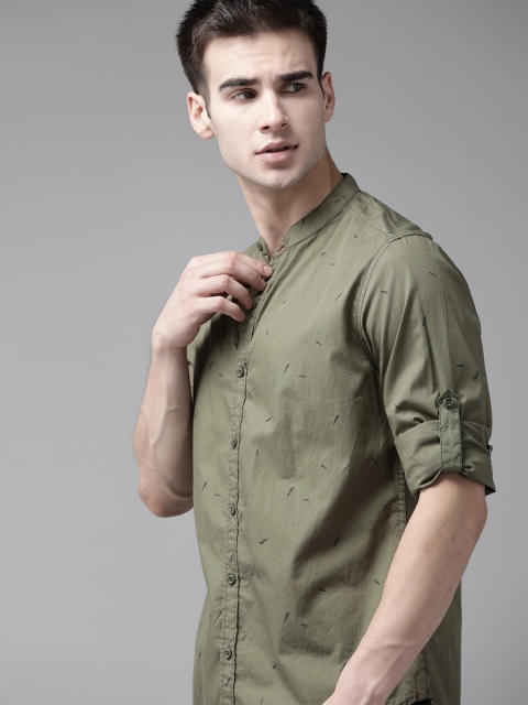 The Roadster Lifestyle Co Men Olive Green & Black Pure Cotton Regular Fit Printed Casual Shirt
The Roadster Lifestyle Co Men Olive Green & Black Pure Cotton Regular Fit Printed Casual Shirt