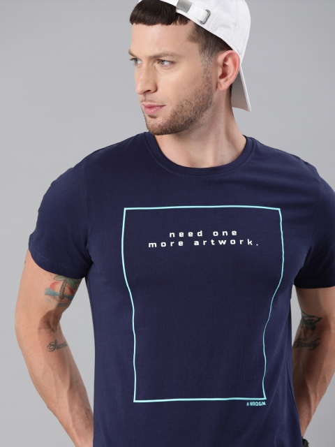WROGN Men Navy White Pure Cotton Slim Fit Printed Round Neck Thermochromic Pure Cotton T-shirt, Navy blue
WROGN Men Navy White Pure Cotton Slim Fit Printed Round Neck Thermochromic Pure Cotton T-shirt, Navy blue