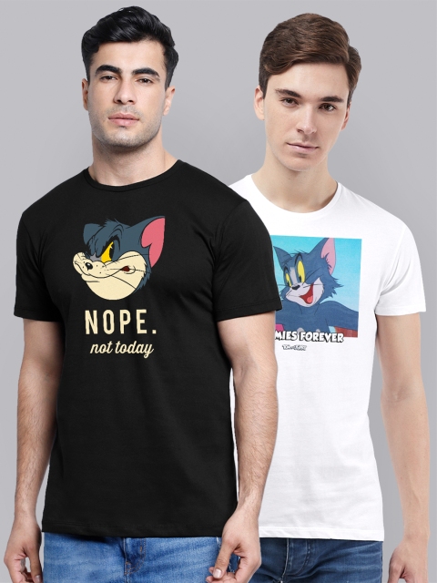 Free Authority Men Pack Of 2 Tom Jerry Printed Round Neck Pure Cotton T-shirts, White
Free Authority Men Pack Of 2 Tom Jerry Printed Round Neck Pure Cotton T-shirts, White