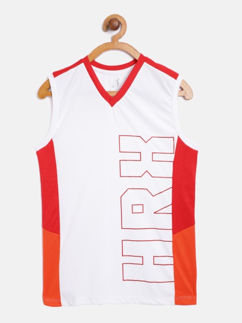 HRX By Hrithik Roshan U-17 Boys White Colourblock Anti-Static Rapid-Dry Basketball Tshirt
HRX By Hrithik Roshan U-17 Boys White Colourblock Anti-Static Rapid-Dry Basketball Tshirt